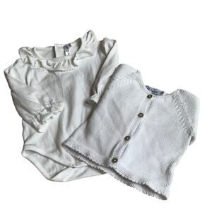 Mi Lucero 2pc knit top‎ and sweater size 3mo